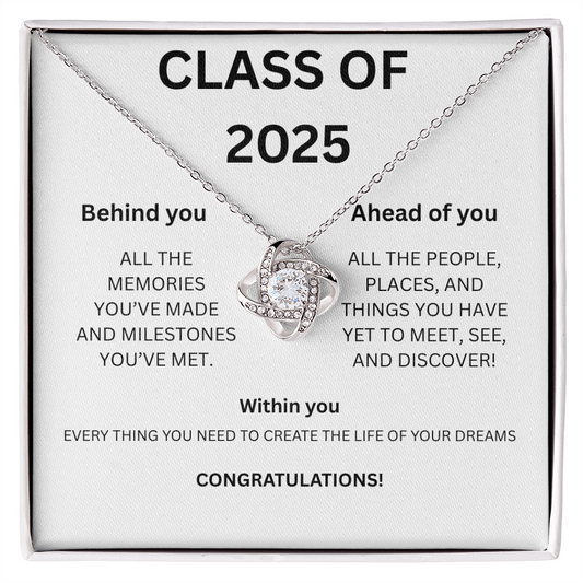  Sterling silver Love Knot necklace in luxury gift box - perfect daughter congratulations gift - winter graduation